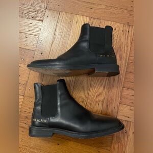 Common Projects size 6 / 36 black leather Chelsea boots